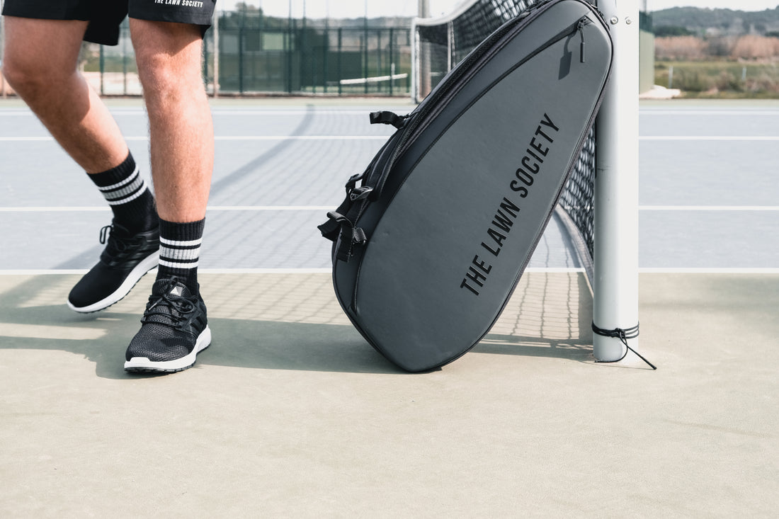 Standing on sale tennis bag